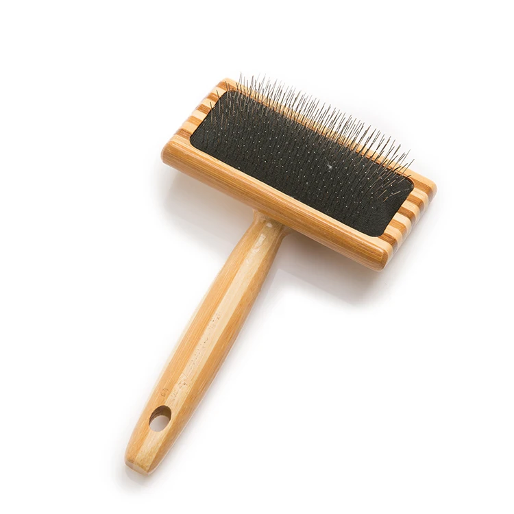 Wooden Handle Pet Grooming Hair Wood Shedding Slicker Brush For Dogs