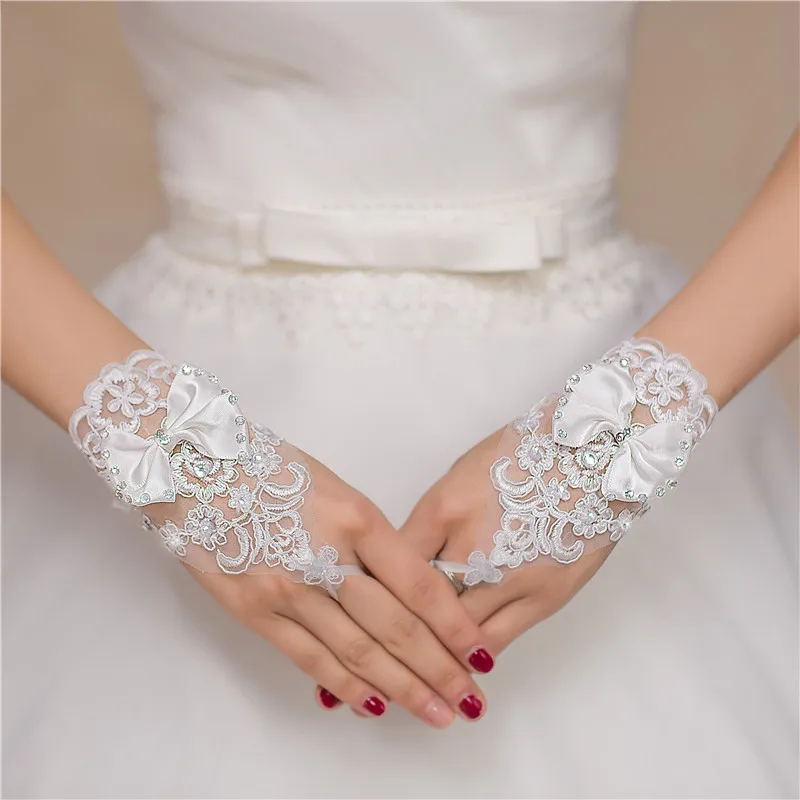 white hand gloves for wedding