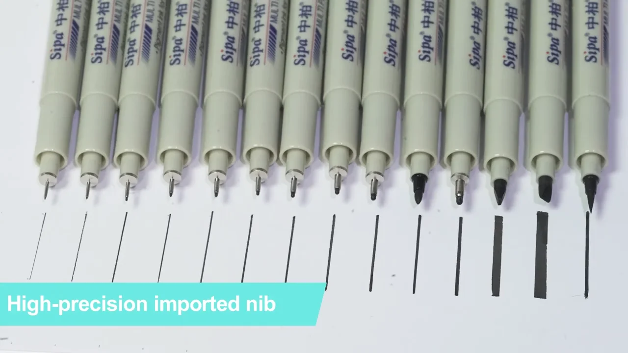 Sipa Sa740 Fineliner Professional Drawing Pen Waterproof Sunscreen