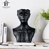 Iron man figure abstract sculpture head mold handmade metal sculpture man statues for sale