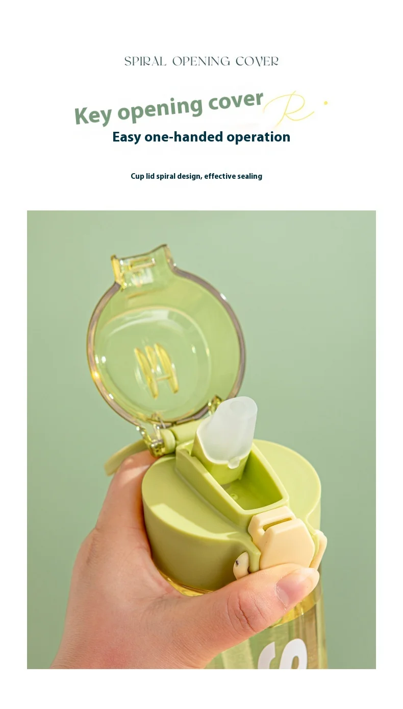 High Color Value Portable Large Capacity Direct Drinking Sports Water Bottle Female Students Children Friendly for Tours Sports