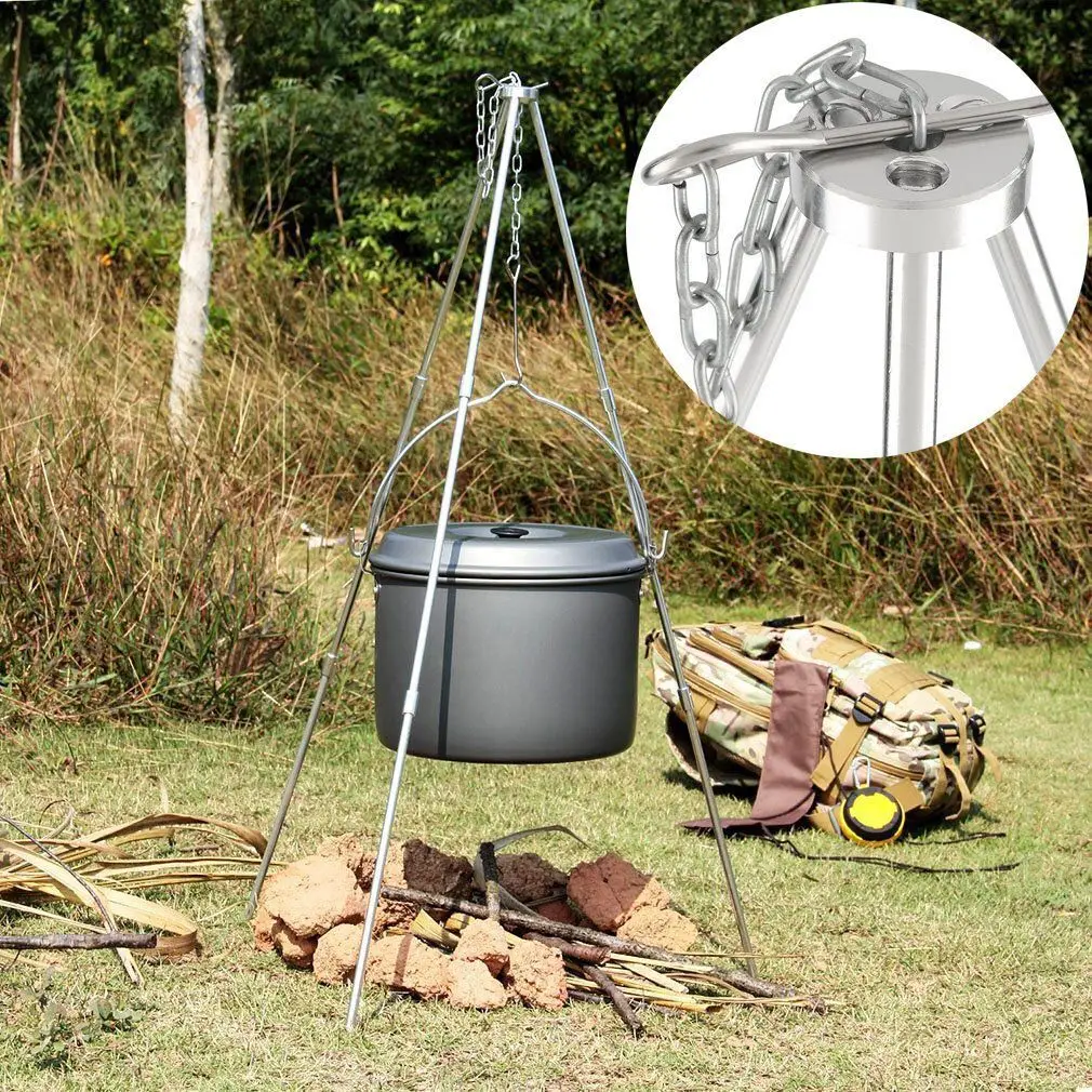 Cooking Tripod Camping Outdoor Campfire Pot Holder Hanger Bracket Buy