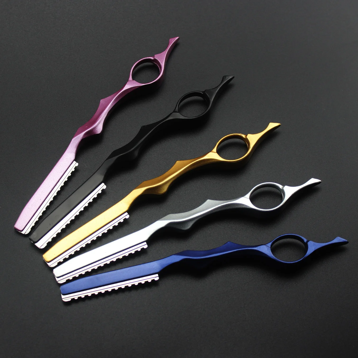 17.5cm Hair Cutter Metal Single Edge Blade Straight Stainless Steel
