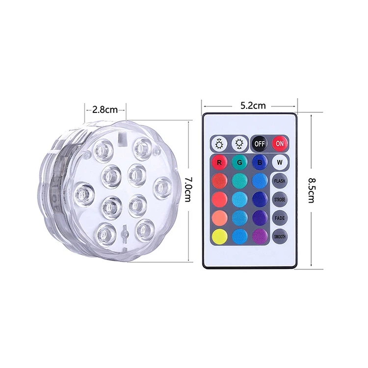 Waterproof IP68 With Remote Control 2019 LED swimming pool underwater light for swimming pool diving