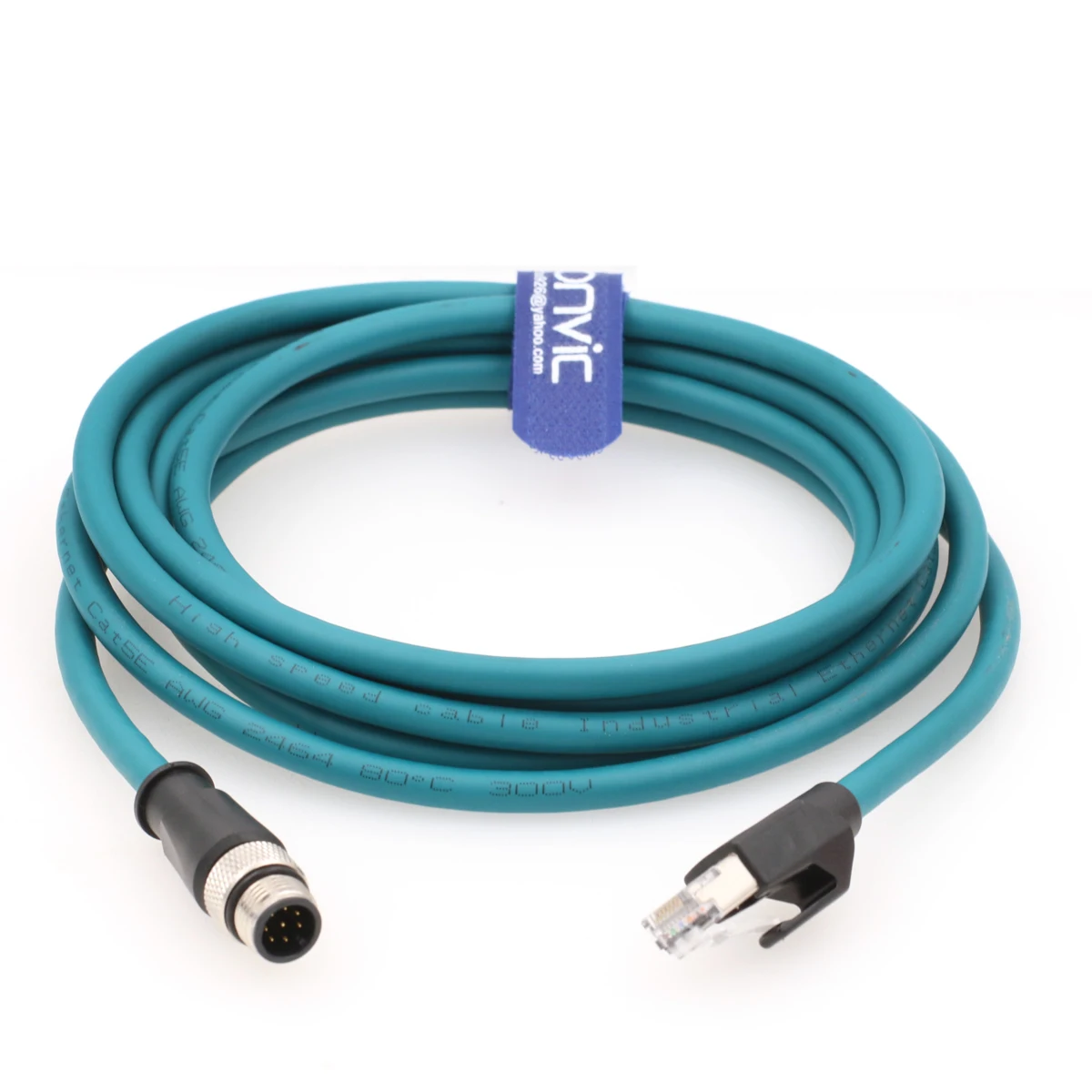 M12 To Rj45 Ethernet Cable M12 Connector X-code 8pin To Rj45 Cat5e ...