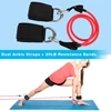 9 Pieces Resistance Loop Bands Set With with Door Anchor 2 Core Sliders Legs Ankle Straps
