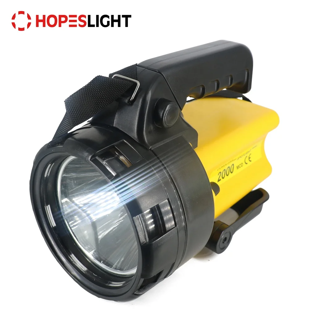 LED Handheld Battery Powered Spotlight, Lightweight Emergency Hunting Searchlight