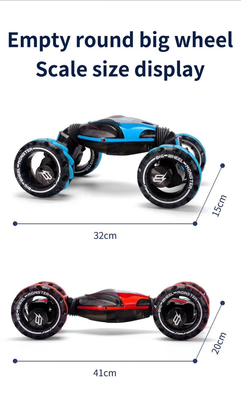 2020 Newest Unique 2.4G Super Cool Spray Stunt Car Rc Empty Wheel Big Wheel Monster Rocker Induction Toys For Boys Cv8818-89A-1 (11)