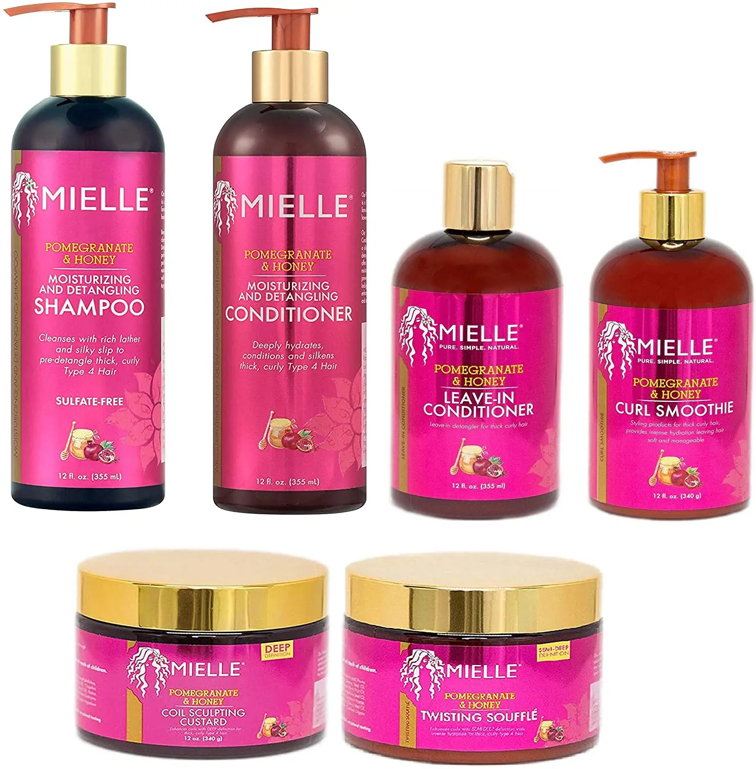 Mielle Organics Mielle Pomegranate & Honey 6pcs Set - Buy Mielle Hair