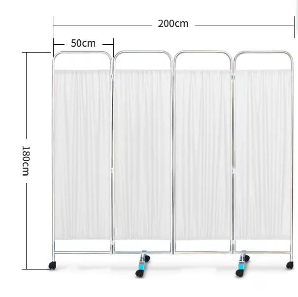 Popular Approval Good 4folding Hospital Screen 3 Section Stainless