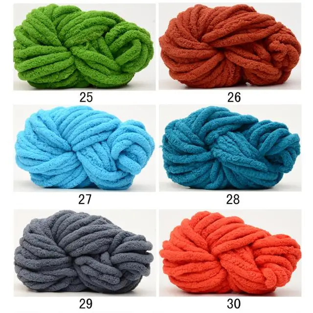 Factory Chenille Yarn Chunky Bulky Thick Crochet Thread Super Soft