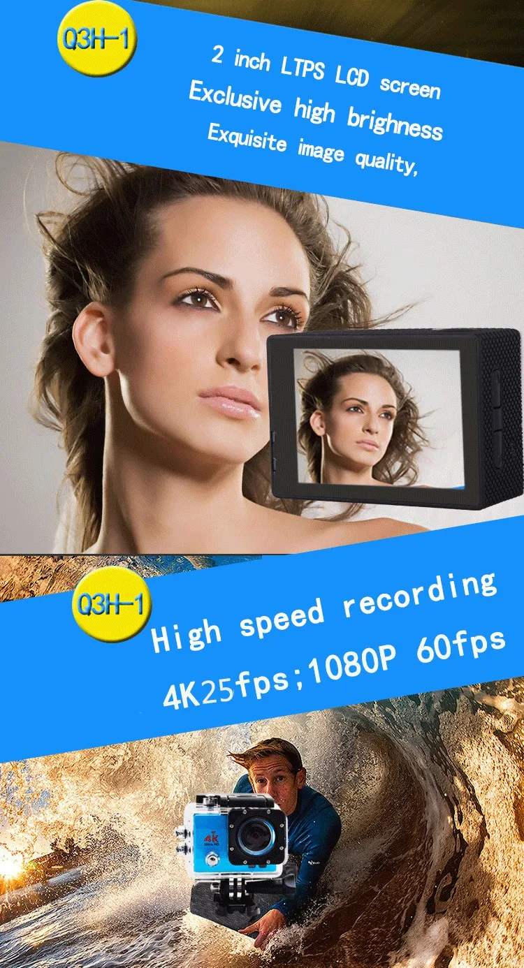 Hdking Q3h Hd Mini Sport Dv 1080p Manual Action Camera 4k 30fps Sport