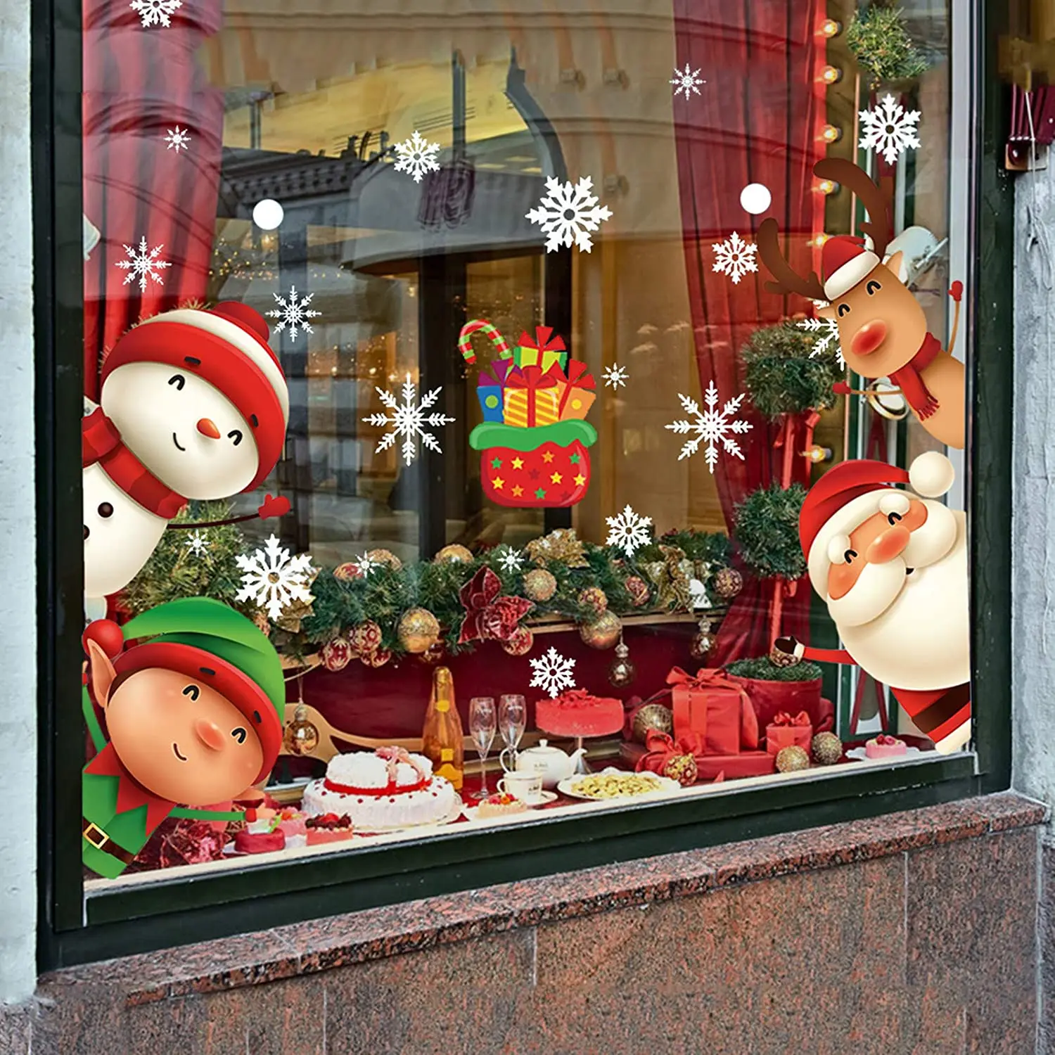 Customized Christmas Window Clings Sticker Christmas Transparent ...