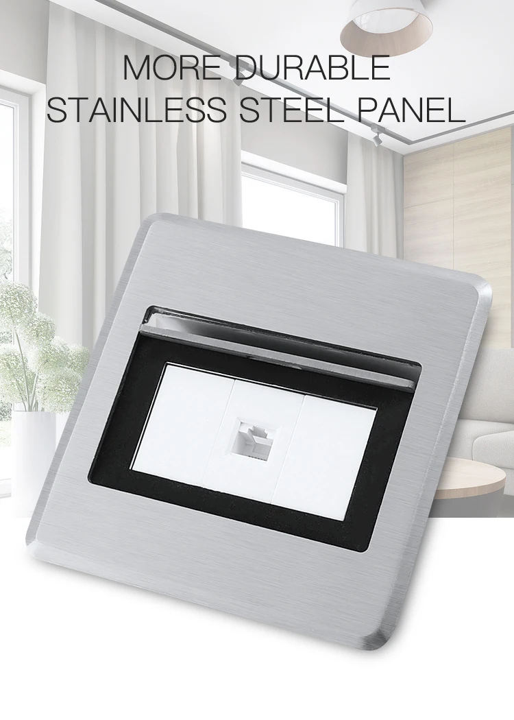 Wholesale standard stainless steel RJ45 network concealed floor socket box