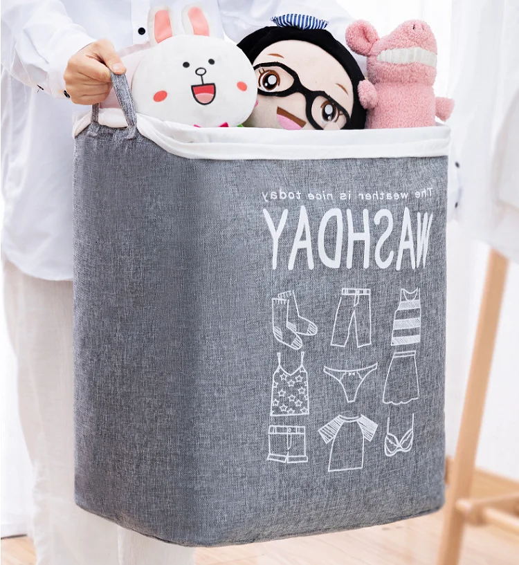 75L Large Capacity Waterproof Foldable Simple Dirty Clothes Storage Bag Basket