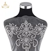 DRA087 Fashion luxury silver embellishments crystal wedding dress for rhinestone bodice patches