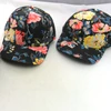 Fashion floral baseball cap 6 panel cotton women flat bill baseball hats and caps