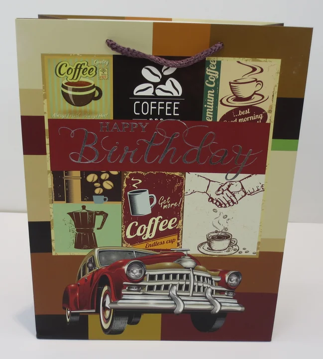 2019 BSCI certificate classic coffee design gift shopping paper bag