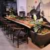 Dinner Table Wood Petrified Mango Teak Solid Wood Dining Table