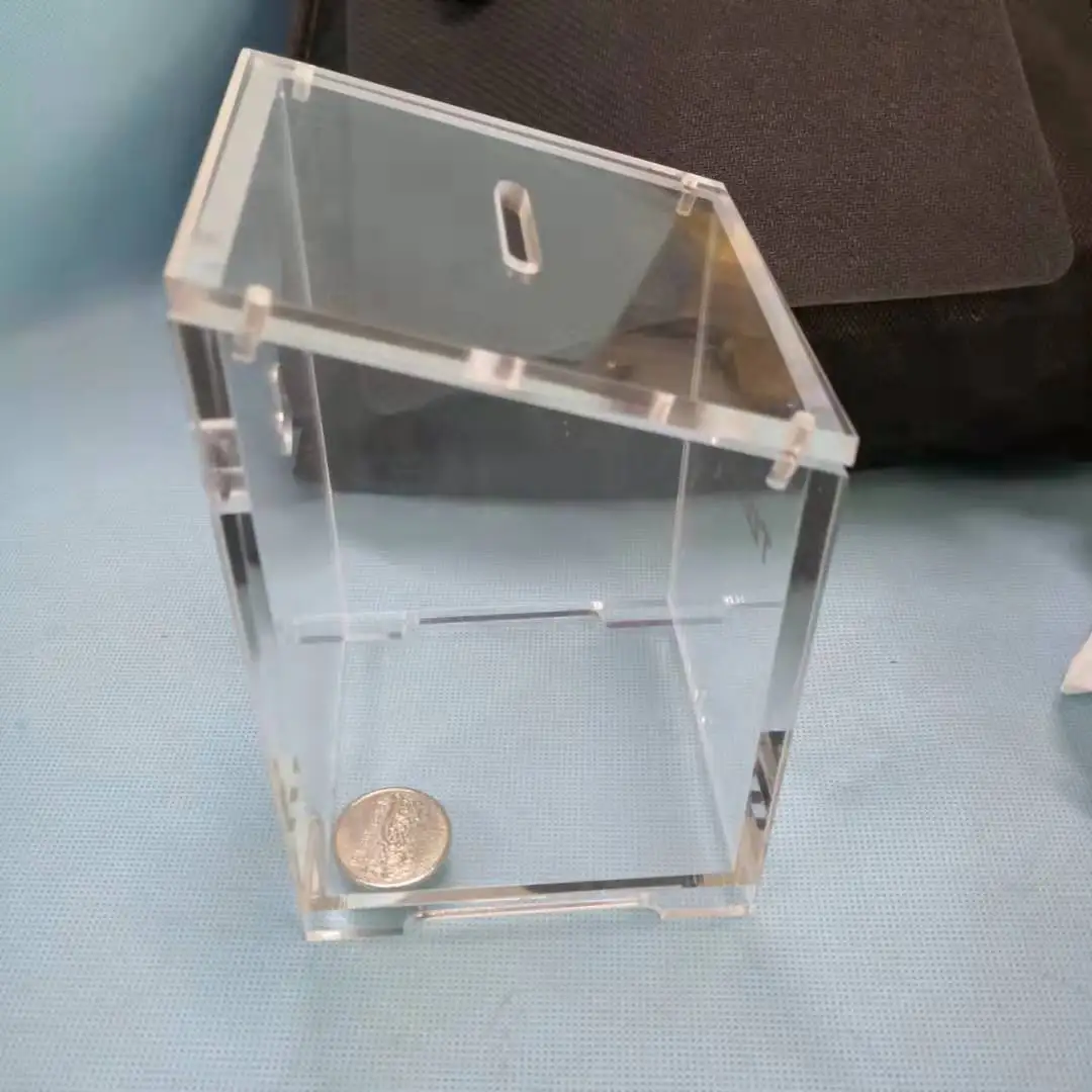Clear Acrylic Coin Box Transparent Acrylic Coin Display Box Buy
