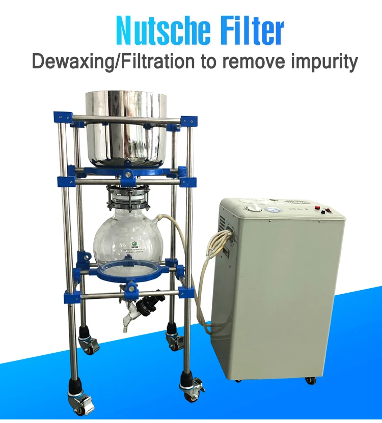 Lab Stainless Steel Nutsche Filter Dryer With Vacuum Pump Filtration