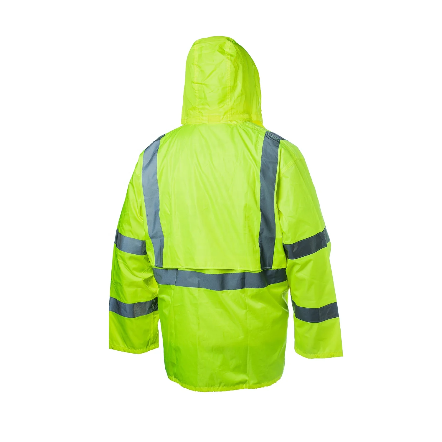 Roadway Safety Rain Jacket And Bib Pant Hi-vis Reflective Raincoat ...