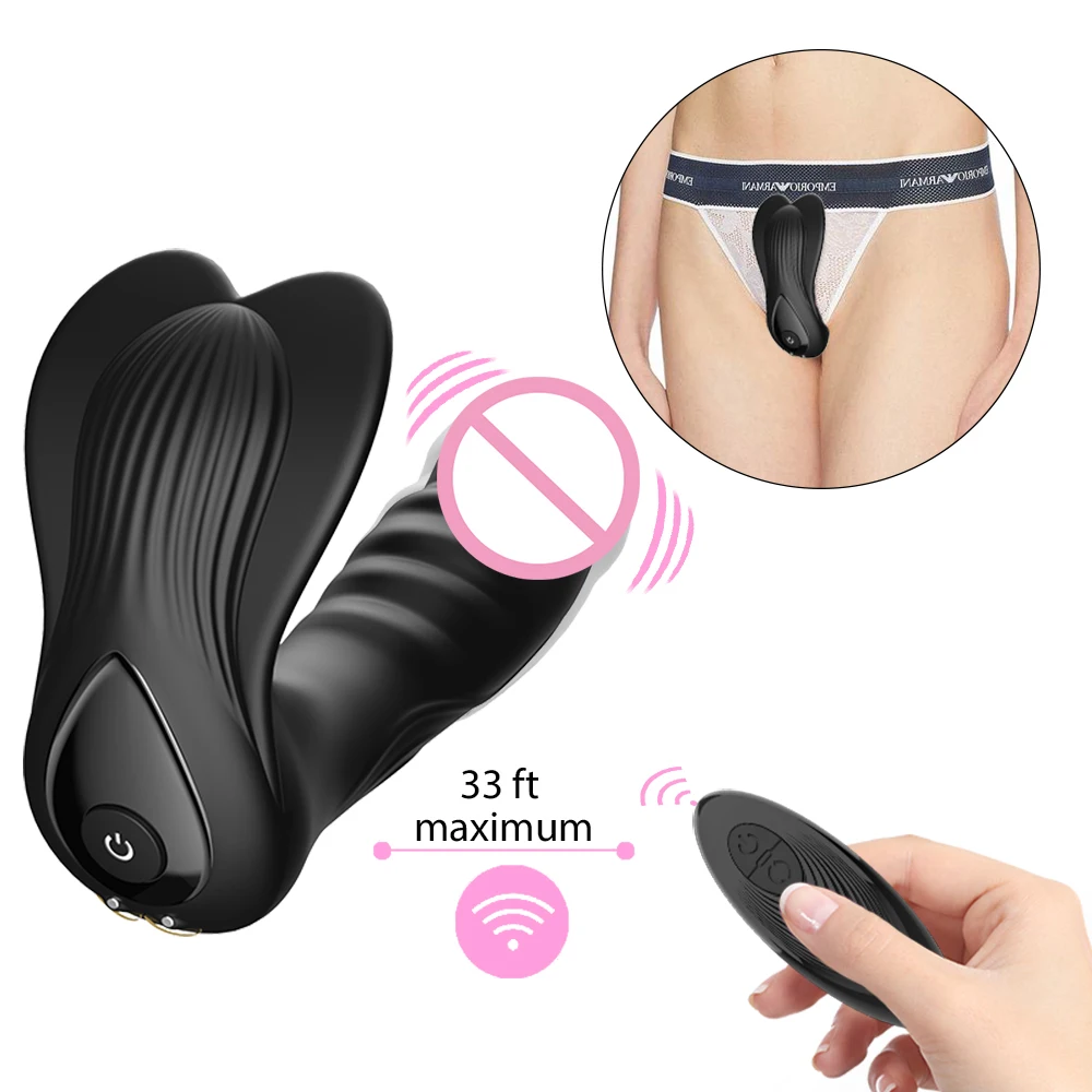 
Wearable Wireless Remote Vibrator Women Dildo Female Clitoris Adult Sex Toys 