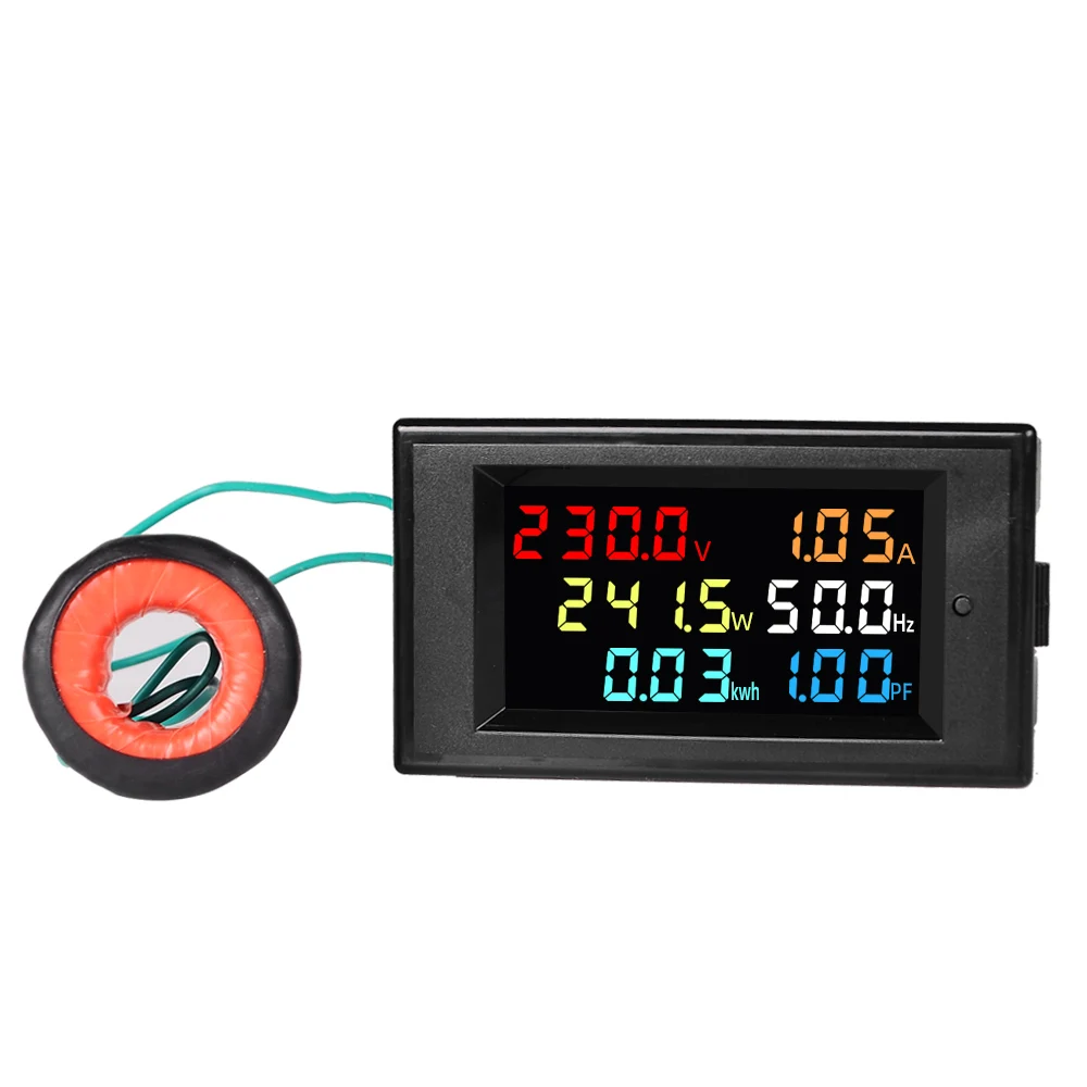 Voltmeter Ac Power Meter Drok Ac 80 300v 100a Voltage Color Lcd Display