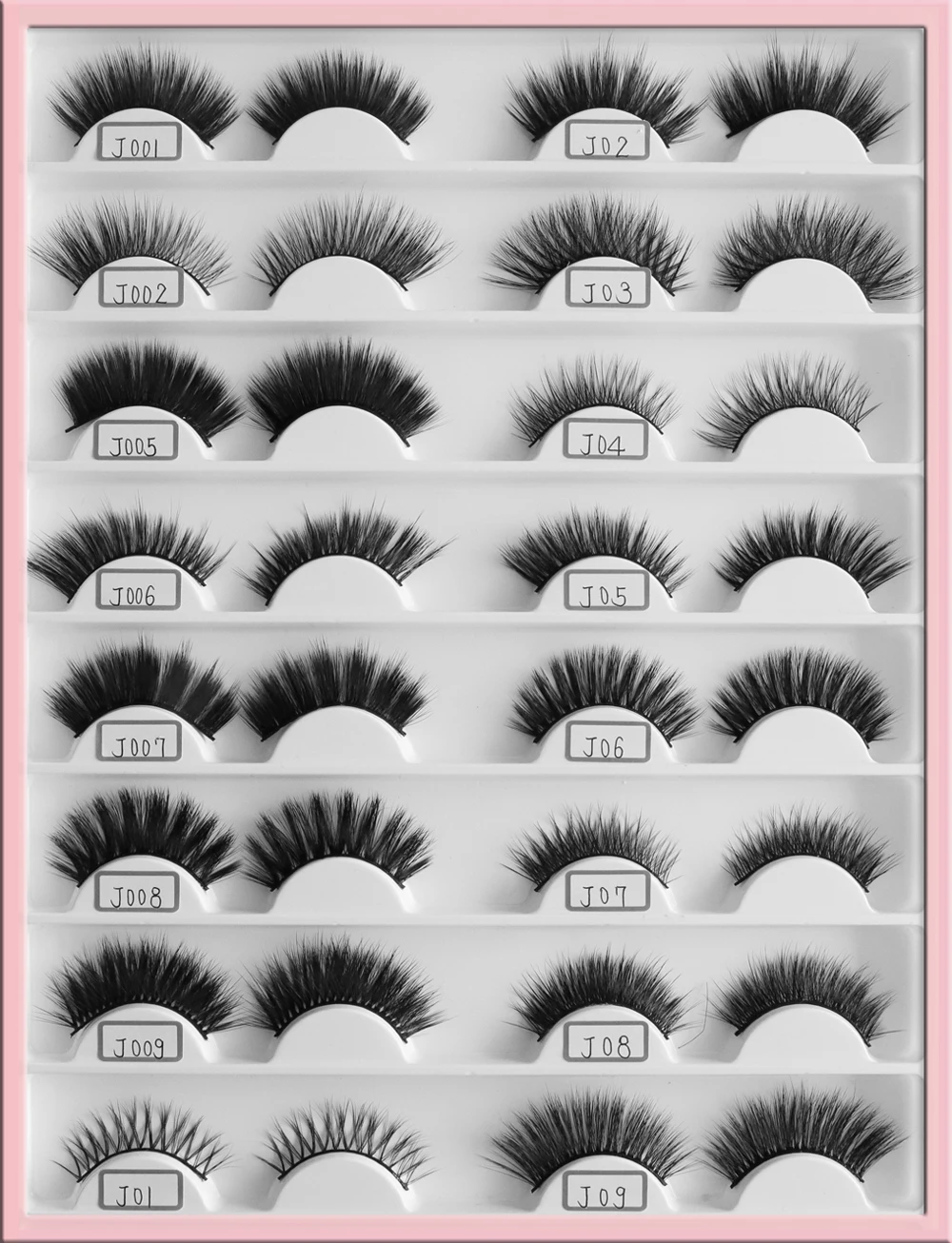 Different Style Lashes In Bulk Full Strip 3d False Eyelashes With ...