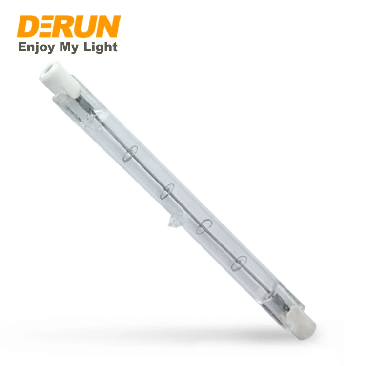 120W 160W 200W 230W 400W 110V 130V  220V 240V Clear Light Lamp J118 R7S tungsten Halogen Bulb Tube , HAL-R7S