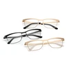 Screwless Cateye Anti Blue Light Block Computer Glasses Mission Impossible Metal Cat Eye Optical Prescription Eyeglasses Frame