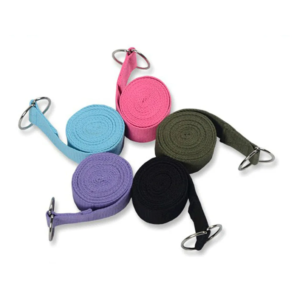 100% 棉瑜伽编织带/初学者训练瑜伽带腰带