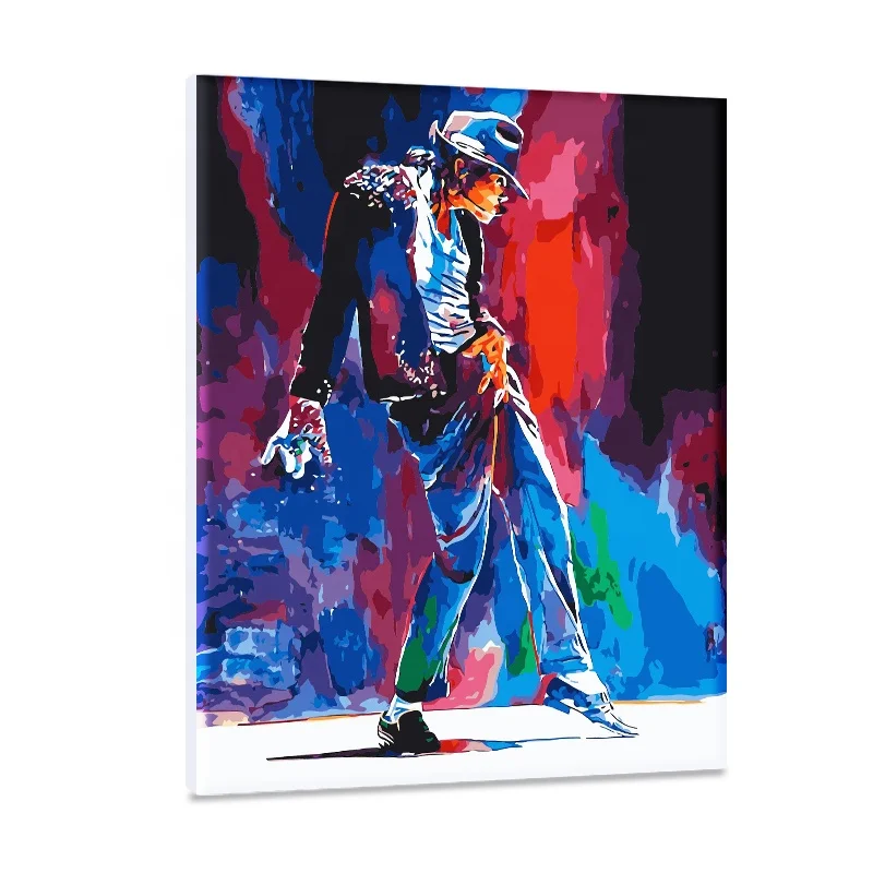 
Michael Jackson diy abstract painting by numbers 40*50hand-painted the living room decorative painting 