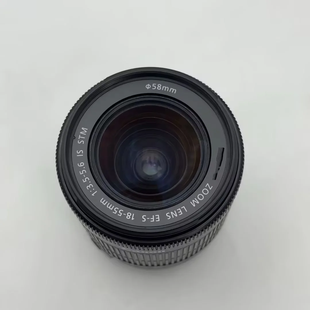 Side-by-side comparison of Canon RF-S 18-45mm, Nikon Z 18-55mm, and Fujifilm XF 18-55mm lenses showing size and build differences