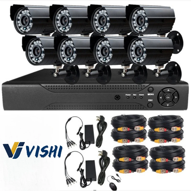 4K DVR system with monitor, hard drive bay, and BNC ports labeled