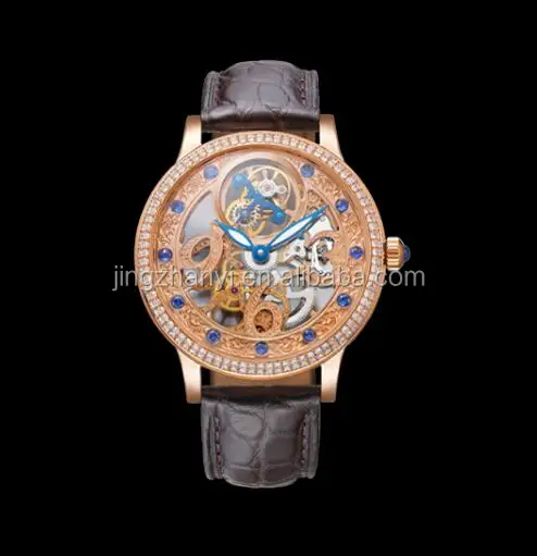 Jingzhanyi gold watch factory manufacturing 18K white gold inlaid diamond watch, Brand watch manufacturing, Watch customization