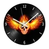 Retro Vinyl Record Collection Fire Wings and Skeleton Bathroom Vinyl Records Wall Clock