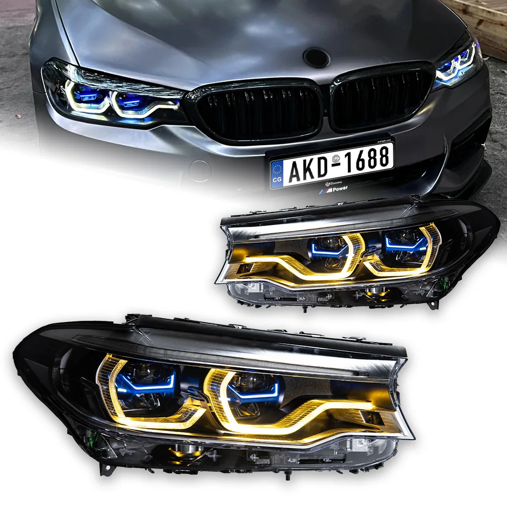 BMW G30 F90 Laser Headlight Projector Lens - LED Drl Signal Lamp