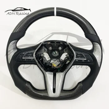 2017+ For Infiniti Q50 Q60 Custom Carbon Fiber Steering Wheel With Cf