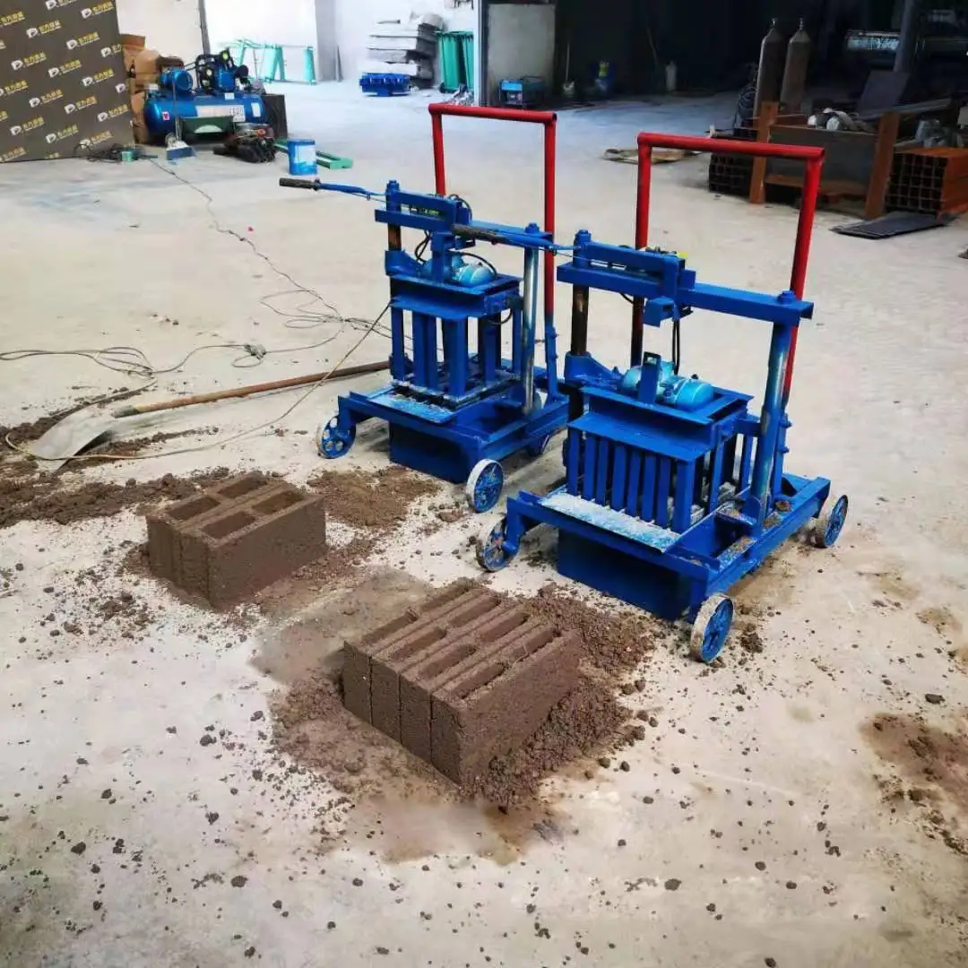 Qt4-35 Hollow Concrete Manual Block Form Making Process Machine Brick ...