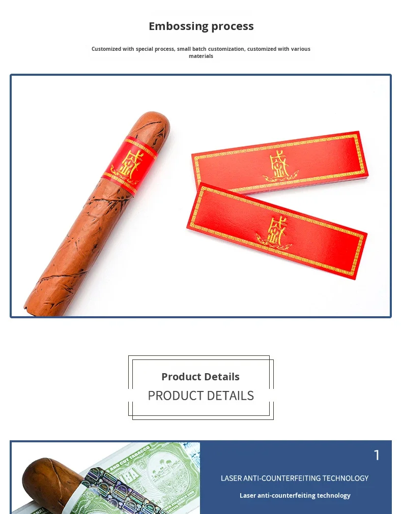 Cigar Label Sticker Logo Cigar Foot Label Hot Stamping Embossing Anti ...