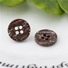 Best price eco-friendly resin buttons brown 4 hole coconut button for blouses