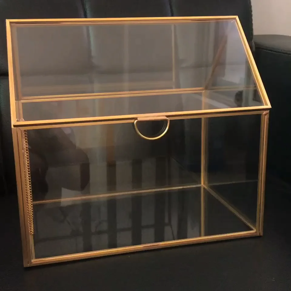 tall glass jewelry box