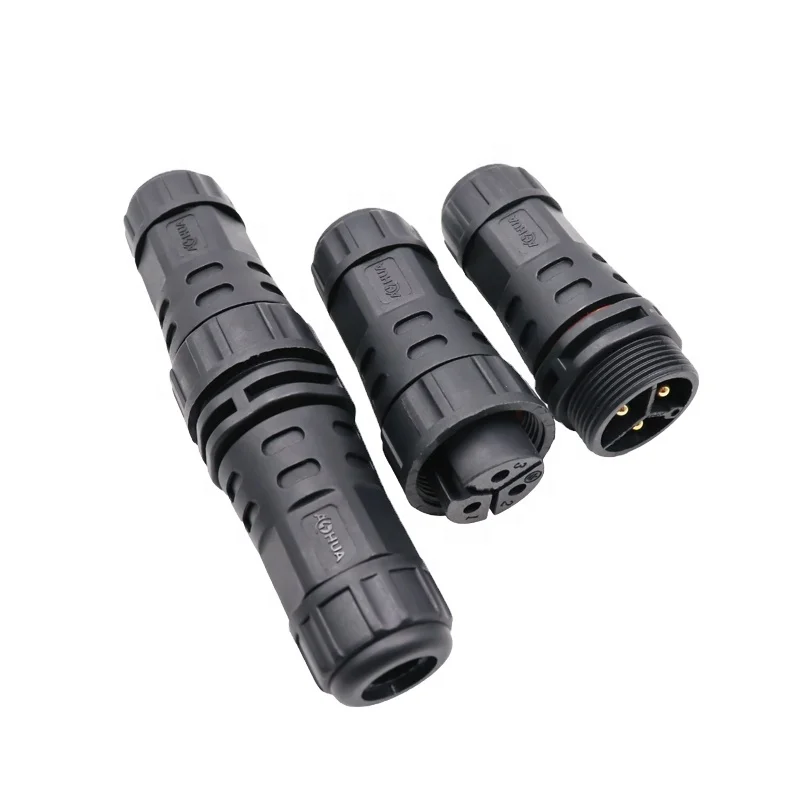 Outdoor led strip 3 pin ip67 waterproof male female cable connector