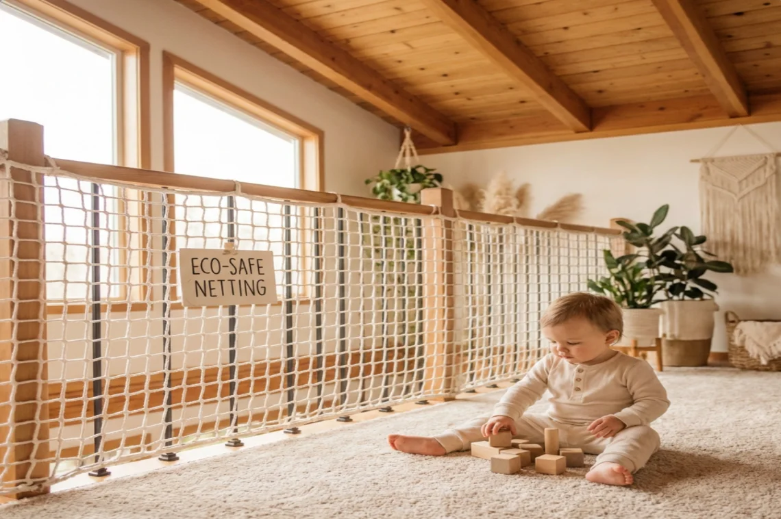 Safety Railing Net Installation