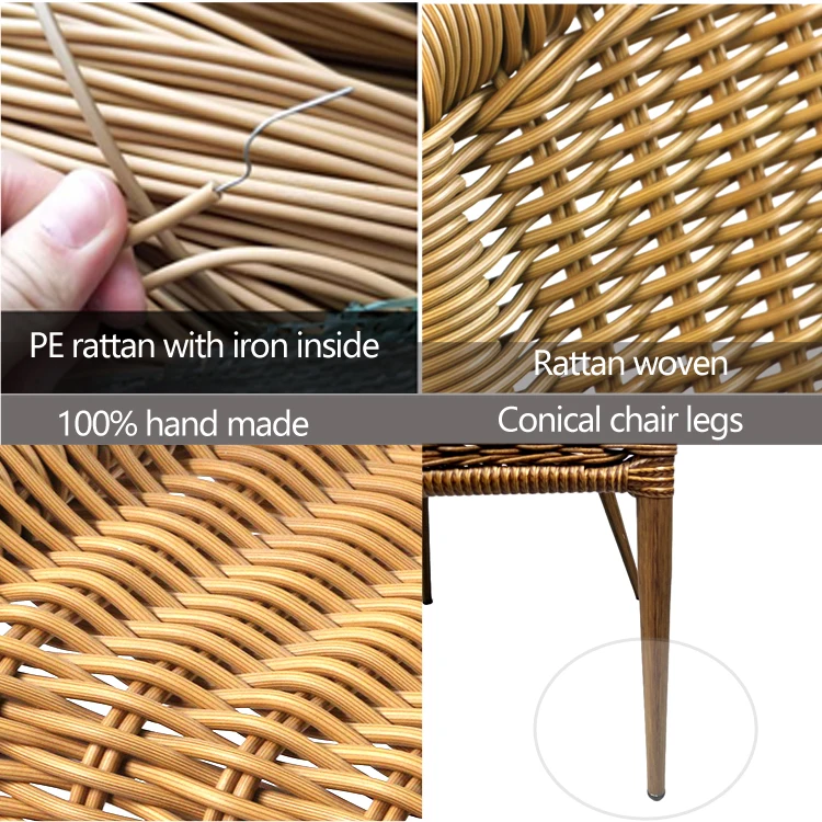 New Design Modern French Rattan Outdoor Chair