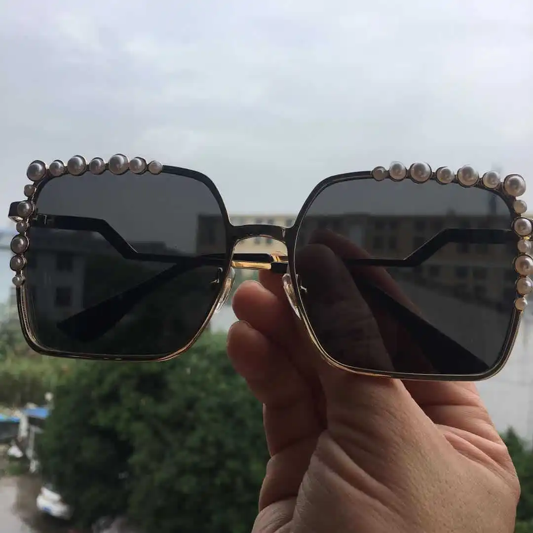 mocoo 2020新款钻石高品质大框太阳镜女士时尚女士户外超大太阳镜眼镜