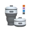 wholesale 100% food grade Silicone Collapsible cup Reusable plastic 300ML bottle Cup With Lid