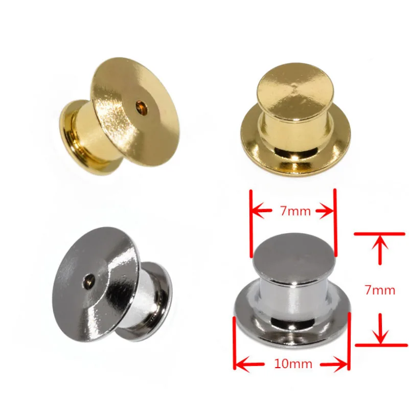 Hiend Brass Flat Top Brass Locking Pin Backs Clutch Spare Enamel Pin