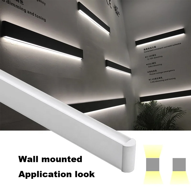 wall lamps up and down led linear light 2285 with 20w 40w 60w 80w and linkable,dimmable available CE RoHS proved